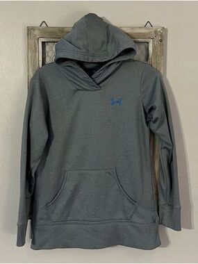 Under Armour Gray Hoodie with Blue Logo